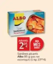 Consum Albo - sardines picants oferta