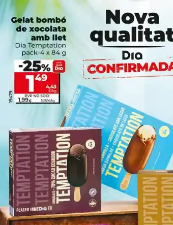 Maxi Dia Gelat bombó de xocolata amb llet oferta