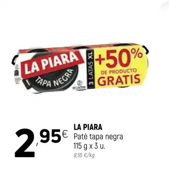 Coviran La Piara Patè tapa negra 115g x 3 u oferta