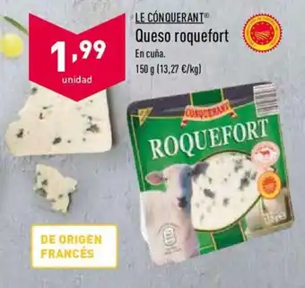 ALDI Le Conquerant Queso roquefort 150g oferta