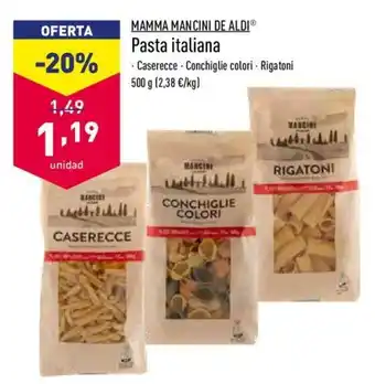 ALDI Mamma Mancini De Aldi Pasta italiana 500g oferta