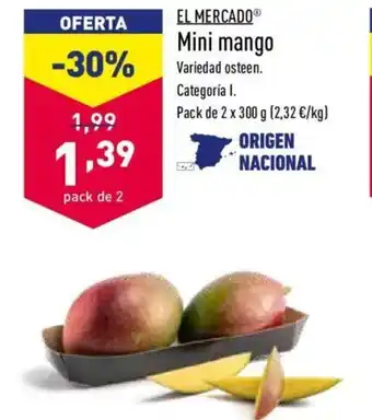 ALDI El Mercado Mini mango 2 x 300g oferta