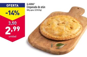 ALDI El Horno Empanada de atún 500g oferta