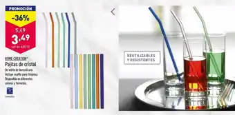 ALDI Home Creation Pajitas de cristal oferta