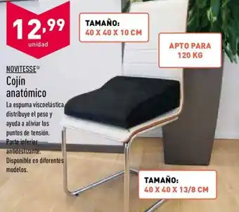 ALDI Novitesse Cojín anatómico oferta