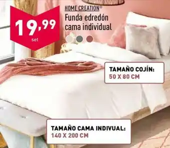 ALDI Home Creation Funda edredón cama individual oferta