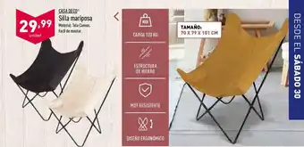 ALDI Casa Deco Silla mariposa oferta