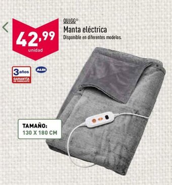 ALDI Quigg Manta eléctrica oferta