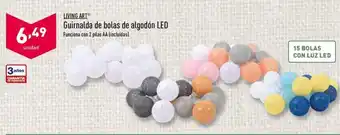 ALDI Living Art Guirnalda de bolas de algodón LED oferta