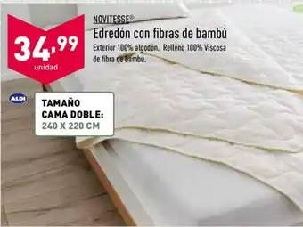 ALDI Novitesse Edredón con fibras de bambú oferta