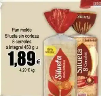 FROIZ Pan Molde Silueta Sin Corteza 8 Cereales O Integral 450g oferta