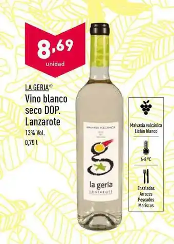 ALDI La Geria Vino Blanco Seco Dop. Lanzarote oferta