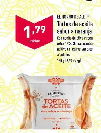 ALDI El Horno De Aldi Tortas De Aceite Sabor A Naranja 180g oferta