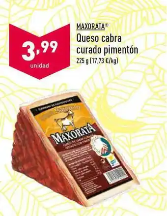 ALDI Maxorata Queso Cabra Curado Pimentón 225g oferta