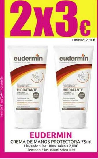 Muchas Perfumerías Eudermin Crema De Manos Protectora 75ml oferta