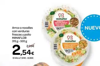 Dialprix Arroz O Noodles Con Verduras Frescas Y Pollo Mimaflor oferta