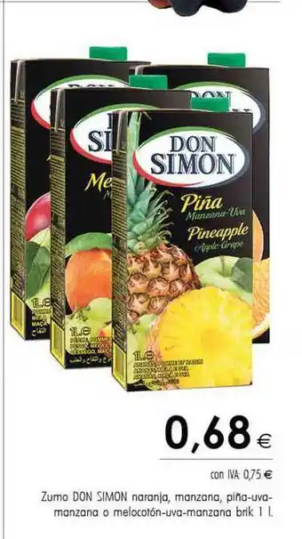 Cash Ifa Zumo Don Simon Naranja Manzana Piña-uva-manzana O Melocoton-uva-manzana oferta