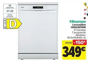 Carrefour Hisense - lavavajillas hs623d10w oferta