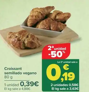 Carrefour Croissant semillado vegano oferta