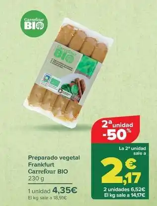 Carrefour Carrefour bio - preparado vegetal frankfurt oferta