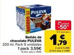 Carrefour Puleva - batido de chocolate oferta