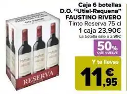 Carrefour Faustino rivero - caja 6 botellas d.o. “utiel-requena oferta