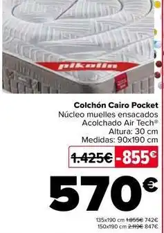 Carrefour Pikolin - colchón cairo pocket oferta