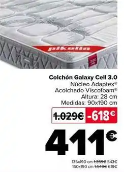 Carrefour Pikolin - colchón galaxy cell 30 oferta