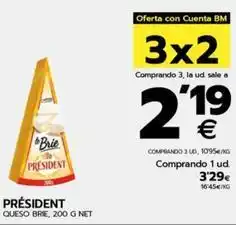 BM Supermercados Président - queso brie oferta