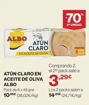 Hipercor ATÚN CLARO EN ACEITE DE OLIVA ALBO oferta