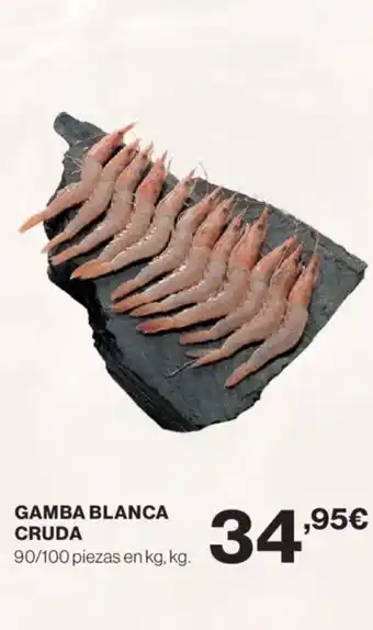 Hipercor GAMBA BLANCA CRUDA oferta