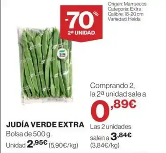 Hipercor JUDÍA VERDE EXTRA oferta