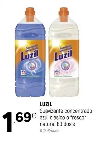 Coviran Luzil Suavizante concentrado azul clàsico o frescor natural 80 Dosis oferta