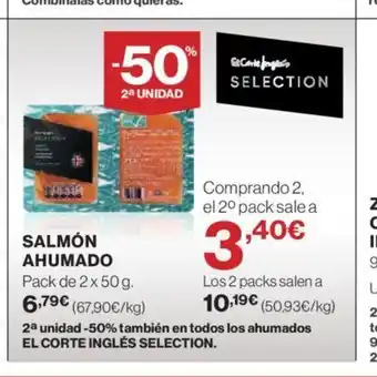 Hipercor SALMÓN AHUMADO oferta