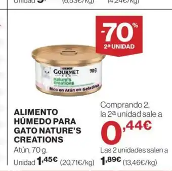 Hipercor ALIMENTO HÚMEDO PARA GATO NATURE'S CREATIONS oferta