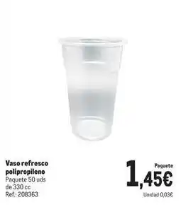 Makro Vaso refresco polipropileno oferta