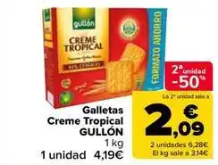 Carrefour Gullón - galletas creme tropical oferta