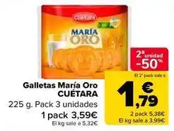 Carrefour Cuétara - galletas maría oro oferta