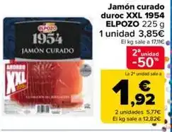 Carrefour Elpozo - jamón curado duroc xxl 1954 oferta