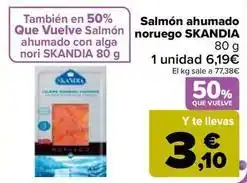 Carrefour Skandia - salmón ahumado noruego oferta