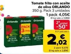 Carrefour Orlando - tomate frito con aceite de oliva oferta