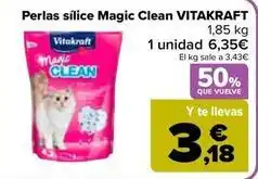 Carrefour Vitakraft - perlas sílice magic clean oferta