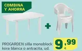 HiperDino Progarden silla monoblock kora blanca o antracita oferta