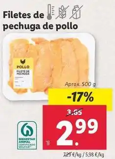 Lidl Pechuga de pollo oferta