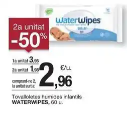 BonpreuEsclat Waterwipes - tovalloletes humides infantils oferta