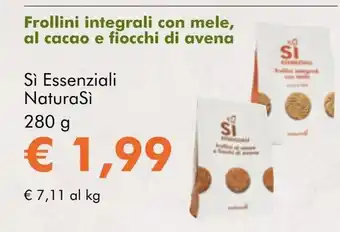NaturaSí Frollini integrali con mele, al cacao e fiocchi di avena oferta