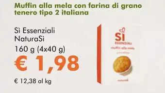 NaturaSí Muffin alla mela con farina di grano tenero tipo 2 italiana oferta