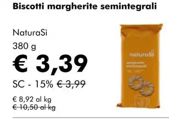 NaturaSí Biscotti margherite semintegrali oferta