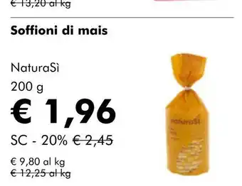 NaturaSí Soffioni di mais oferta