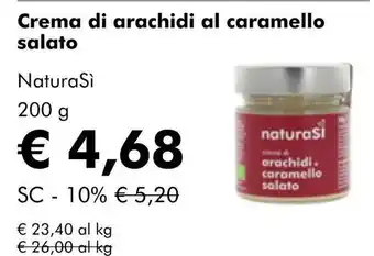 NaturaSí Crema di arachidi al caramello salato oferta